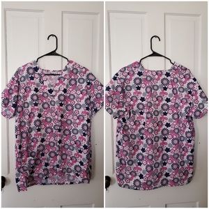 Cancer symbol design scrub top